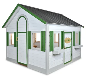 Featuring a charming rustic exterior, the Activity Center is perfect for play-based learning experiences.
