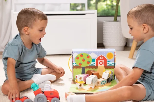 Children can learn to appreciate barn animals and farming through interactive farm toys.